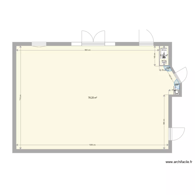Salle de r&eacute;union si&egrave;ge 18 avril 2018. Plan de 