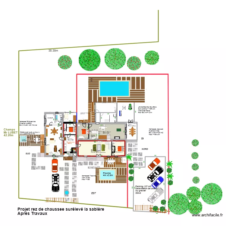 plan masse rez de chauss&eacute;e MARS 2023. Plan de 0 pièce et 0 m2