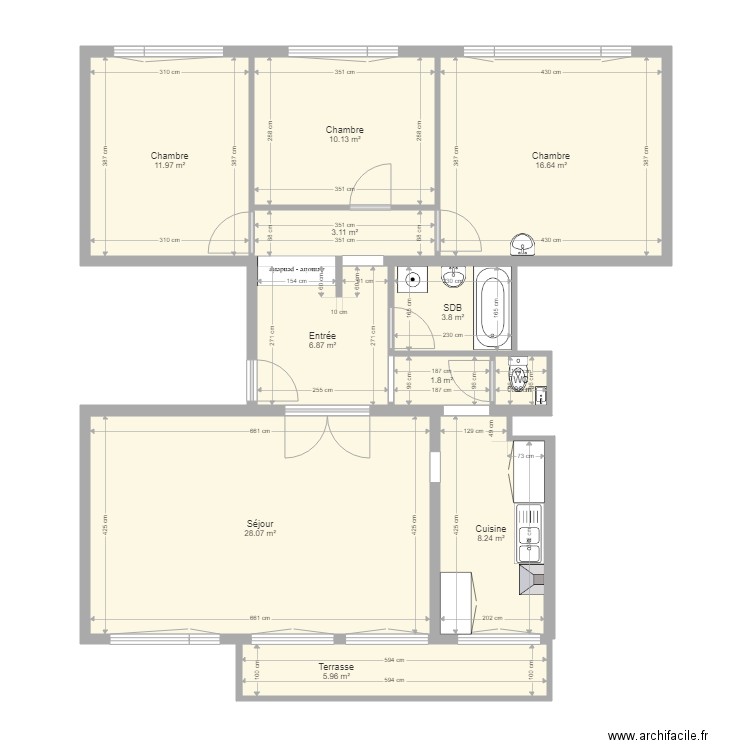 Cotis 1B. Plan de 0 pièce et 0 m2