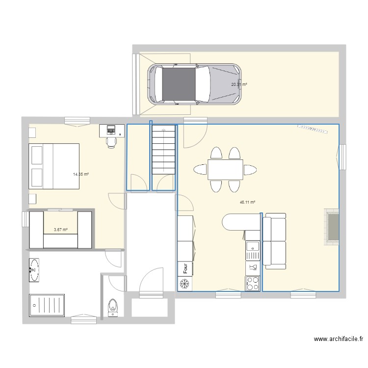 La maison projet. Plan de 0 pièce et 0 m2