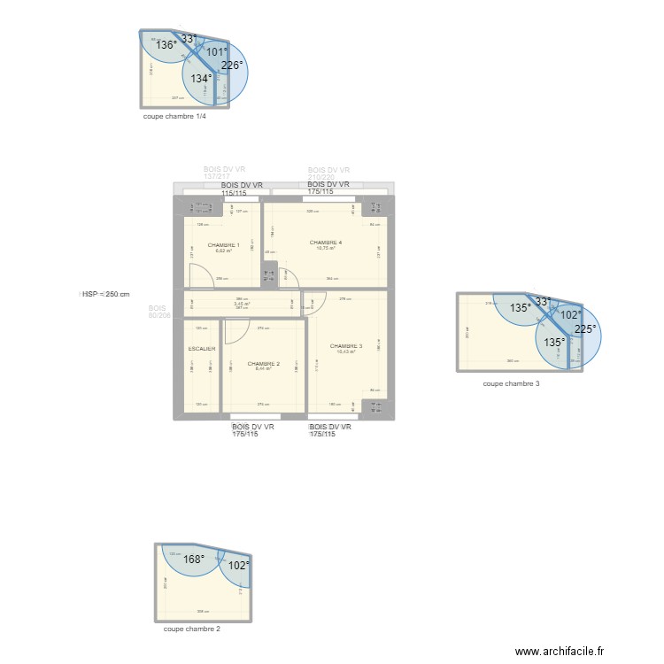 CLARRET. Plan de 21 pièces et 116 m2