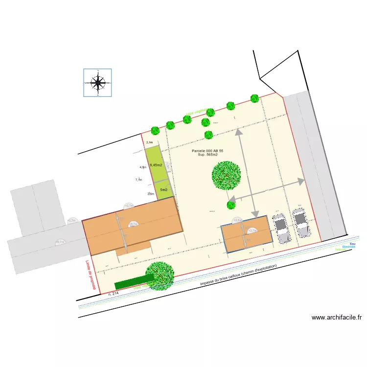 Plan Masse Projet annexe. Plan de 