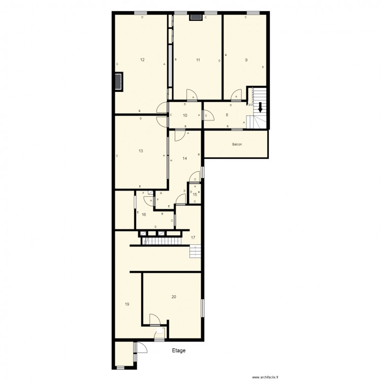 174076 LARDE Plomb. Plan de 0 pièce et 0 m2