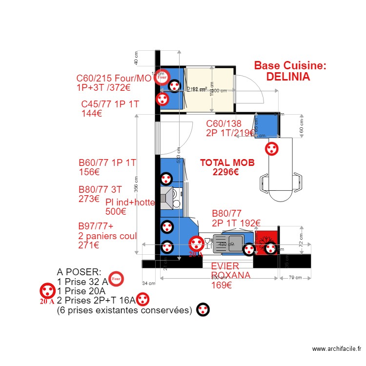 NIEUL Consultation Cuisine neuve Indice A. Plan de 0 pièce et 0 m2