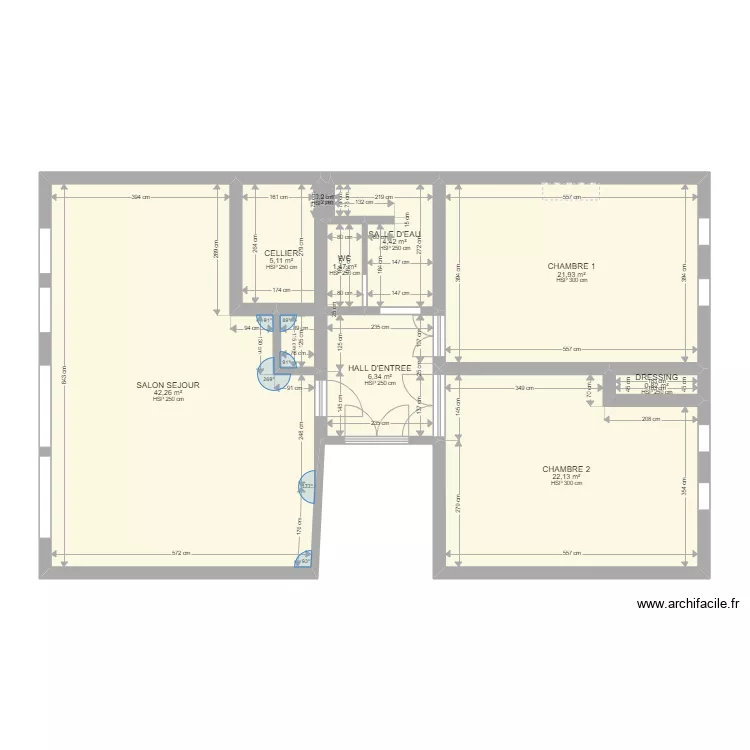 Appartement FROSTINA. Plan de 