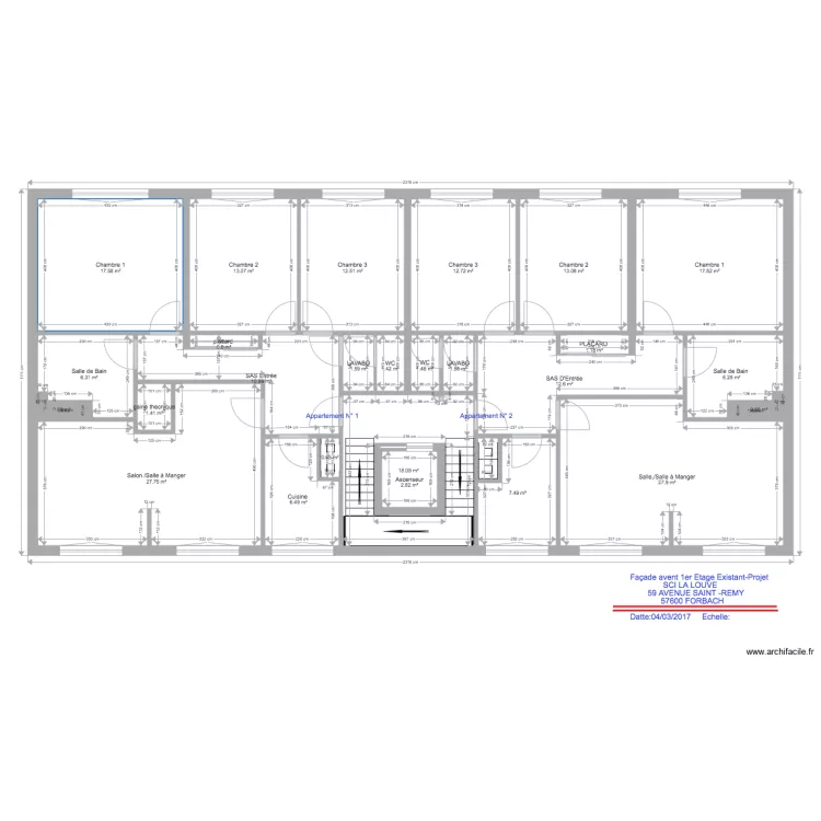 hocin EXISTANT REZ DE CHAUSSEE. Plan de 