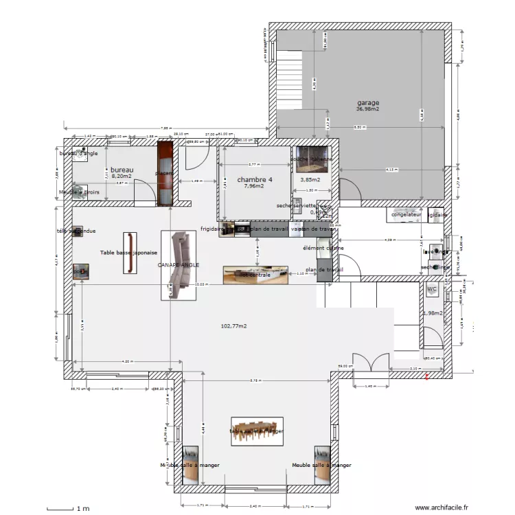 rdc plancher chauffant. Plan de 