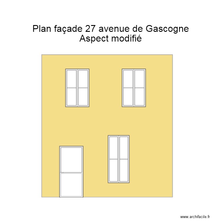 Plan façade avant Aspect modifié. Plan de 0 pièce et 0 m2