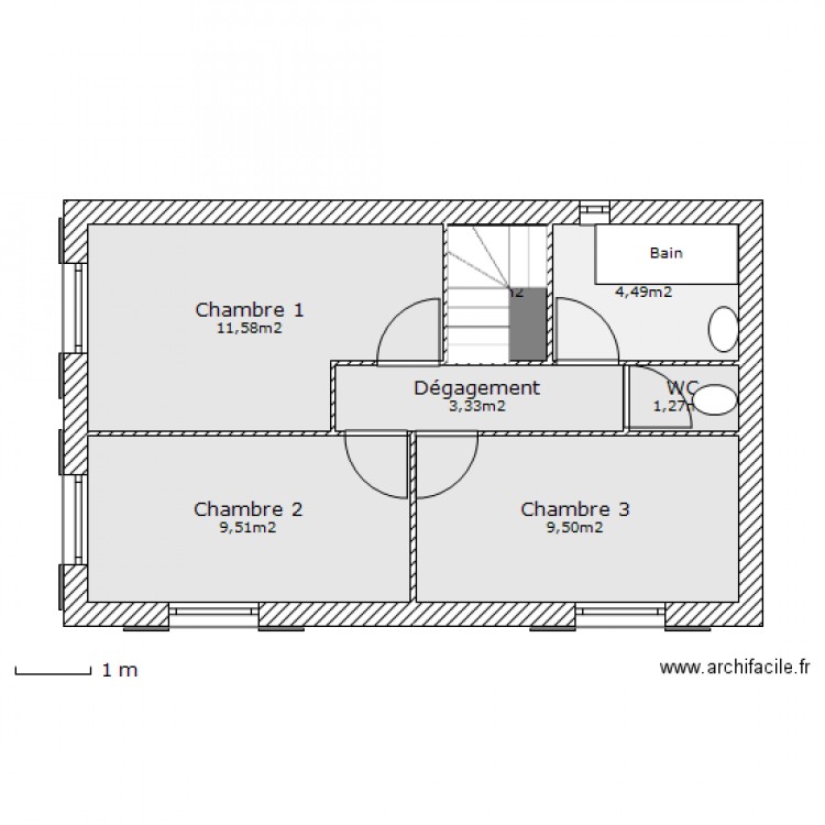 Projet Gatines N1 80. Plan de 0 pièce et 0 m2