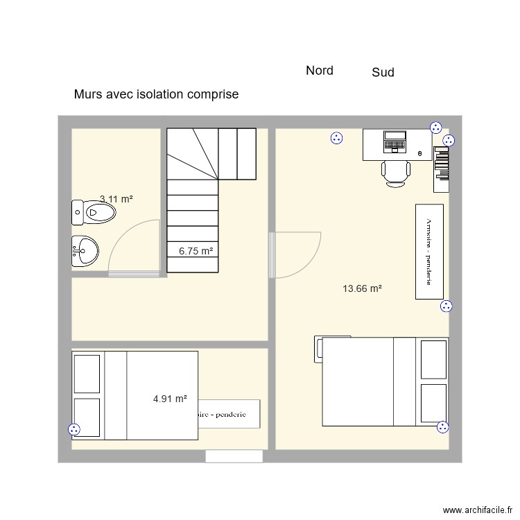 Etage Bodiguel middle Option 3. Plan de 0 pièce et 0 m2