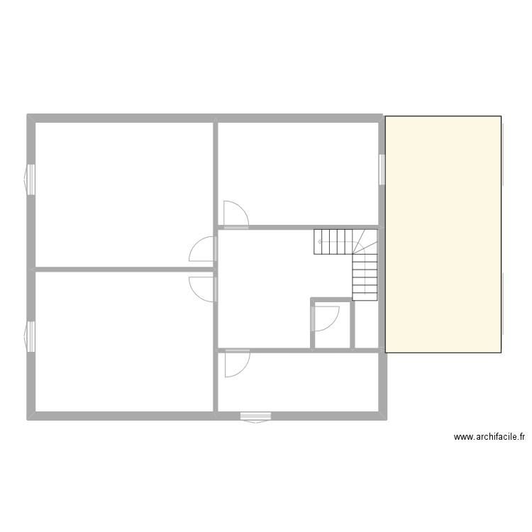 MD INVEST R+1. Plan de 5 pièces et 117 m2