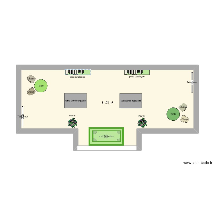 leroy merlin. Plan de 1 pièce et 32 m2