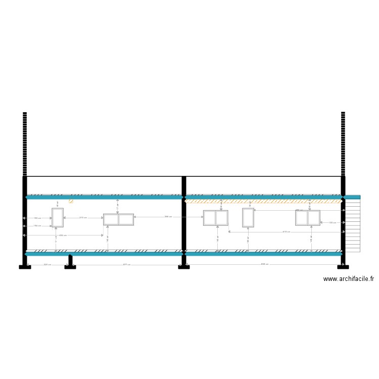 Plan Maçonnerie Facade NORD. Plan de 0 pièce et 0 m2