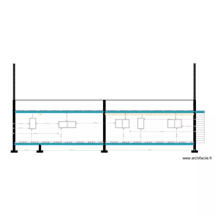 Plan Maçonnerie Facade NORD. Plan de Plan Maçonnerie Facade NORD. Plan de