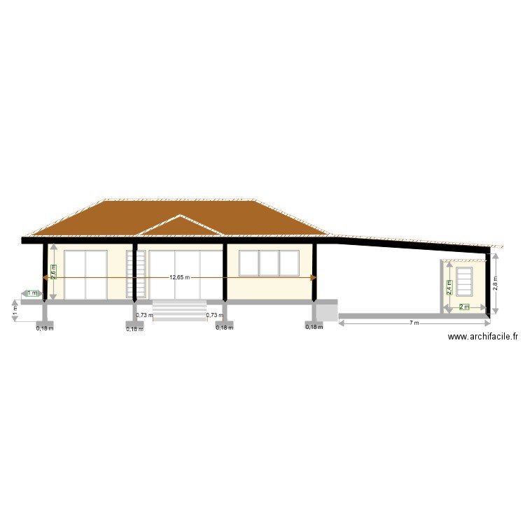 Facade Avant. Plan de 0 pièce et 0 m2