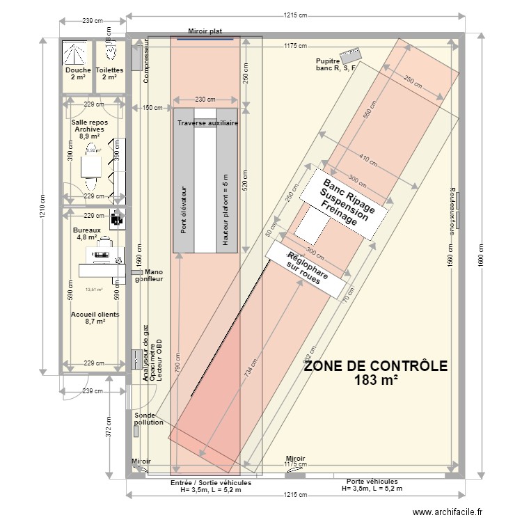 CCT VL NESLE. Plan de 5 pièces et 210 m2