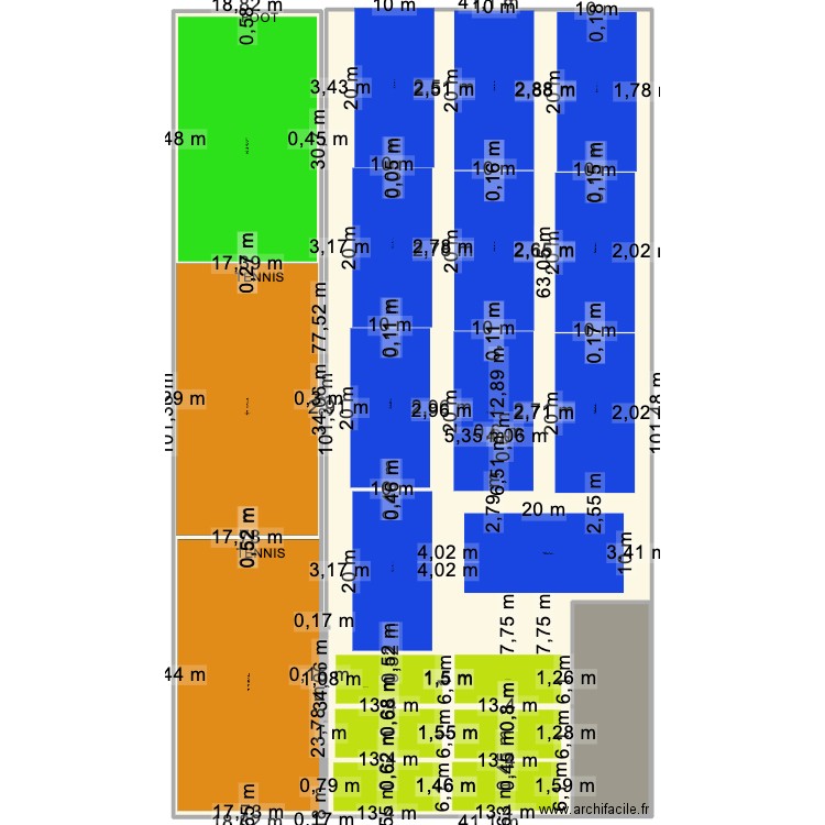 Lambersart sans R+1. Plan de 4 pièces et 1906 m2