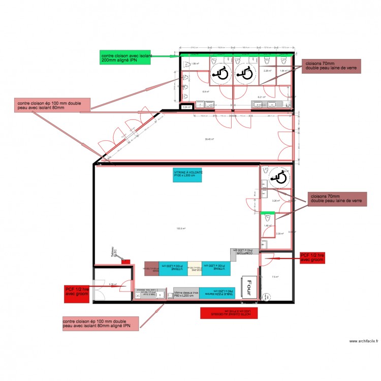 MILLENIUM SANS TABLE Resto Entrée WC salle V1 230118. Plan de 0 pièce et 0 m2