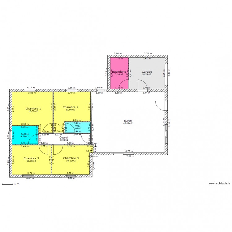 5 Piece 100m². Plan de 0 pièce et 0 m2