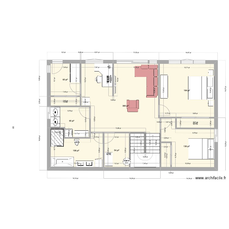 Rez de Jardins octobre 2023.1 - 40 x 25. Plan de 0 pièce et 0 m2