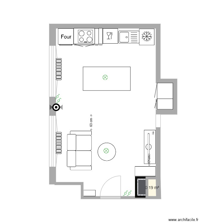 Cuisine Paramé V5. Plan de 0 pièce et 0 m2