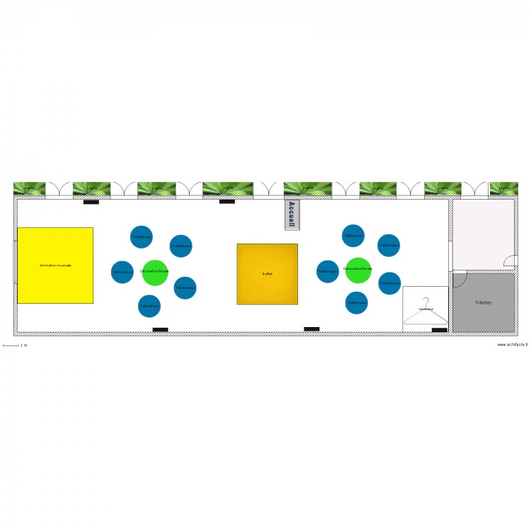 salle brésil . Plan de 0 pièce et 0 m2