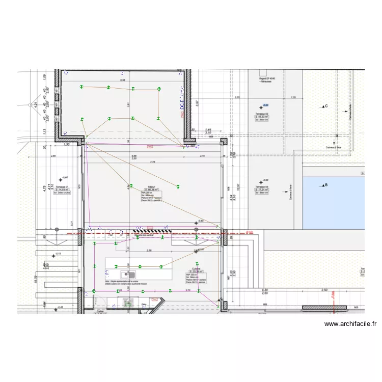 RDC CUIS SAL SAM. Plan de 
