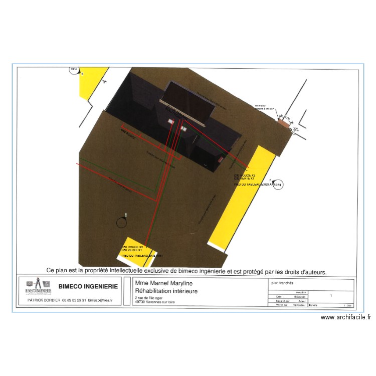 PLAN DE RECOLLEMENT. Plan de 0 pièce et 0 m2