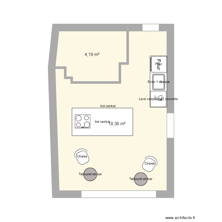cuisine. Plan de 0 pièce et 0 m2