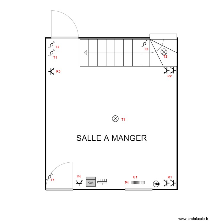 Salle à Manger. Plan de 0 pièce et 0 m2