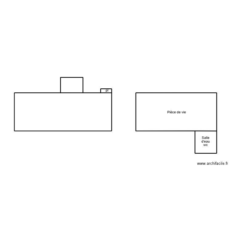 QUIMPER ANDRE 1ER. Plan de 5 pièces et 37 m2