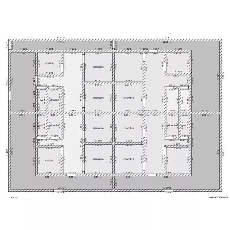 appartement bled. Plan de 