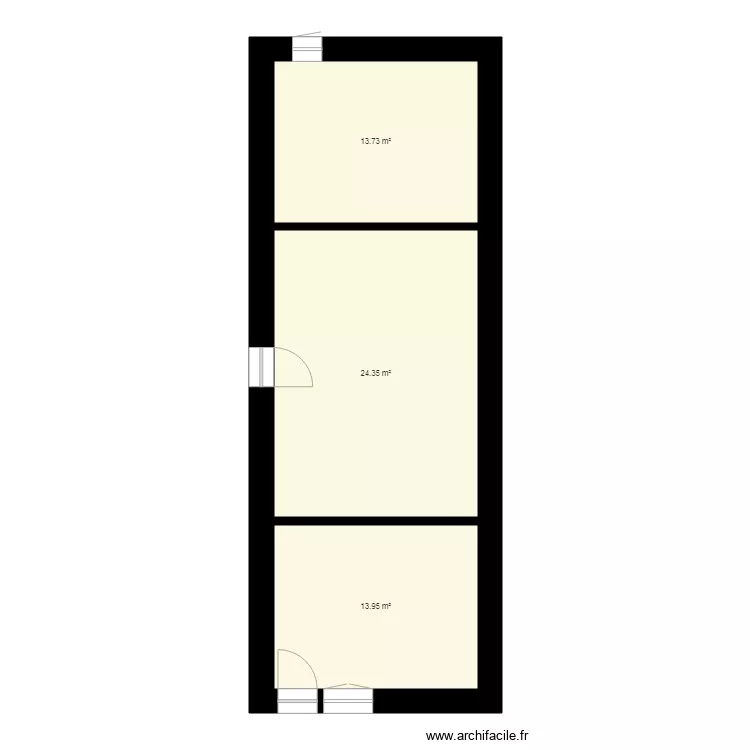 appart 2 existant. Plan de 