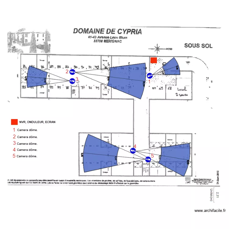 DOLAINE DE CYPRIA. Plan de 
