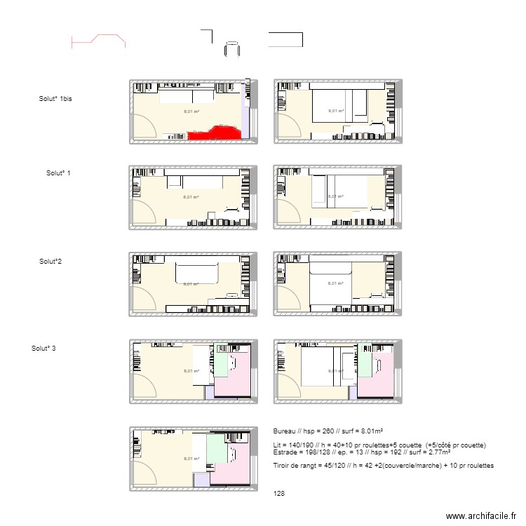 NVO bur 123. Plan de 9 pièces et 72 m2