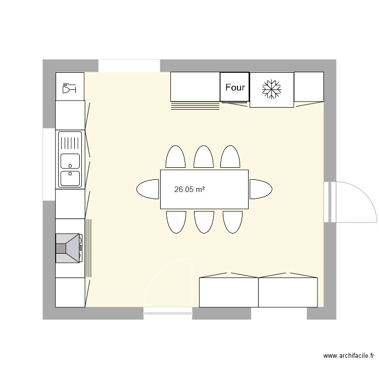 Cuisine 3D. Plan de 0 pièce et 0 m2