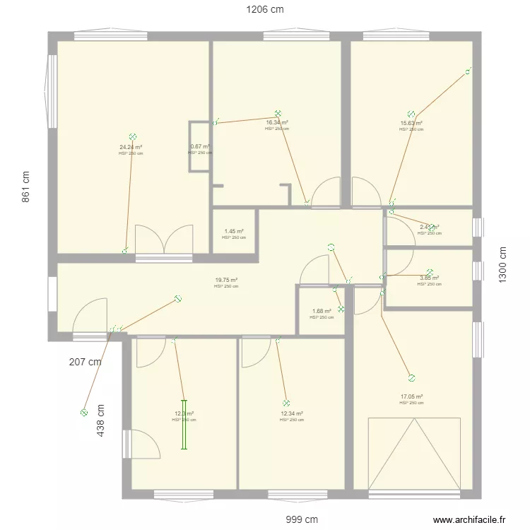 Rodriguez &eacute;clairage. Plan de 