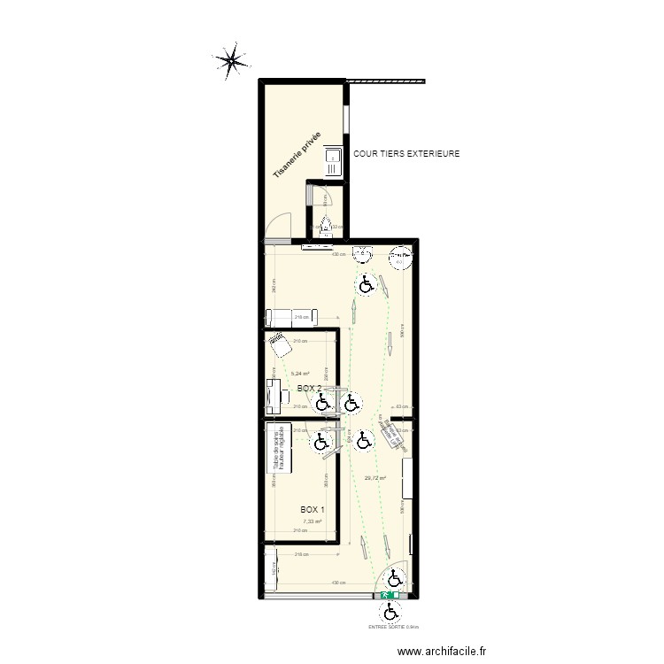 HASNA BIO PROJET. Plan de 5 pièces et 52 m2