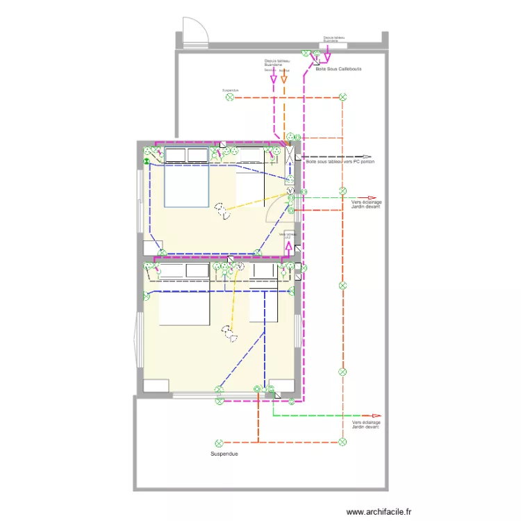 Bungalow Ch et Varangue Elec. Plan de 