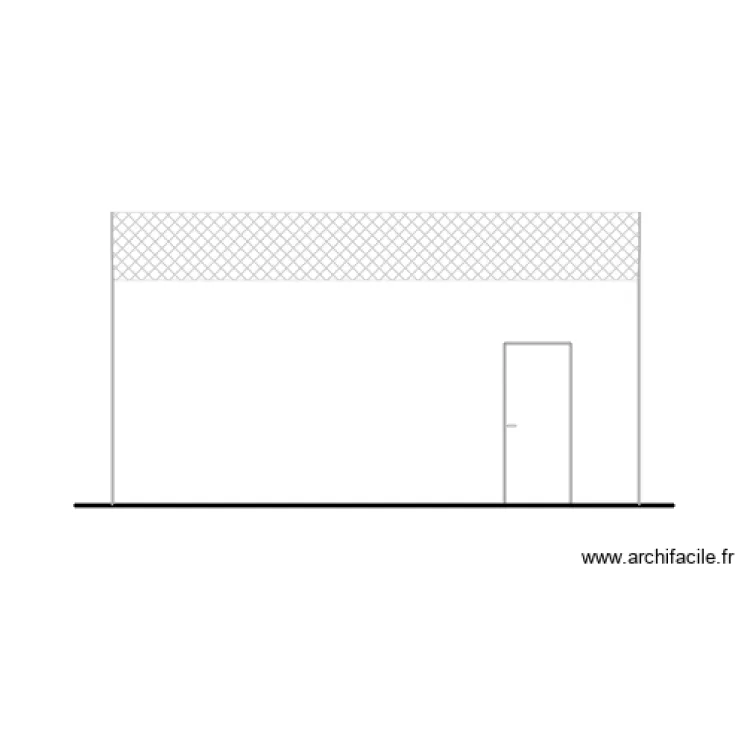 Facade Ouest Existant. Plan de 