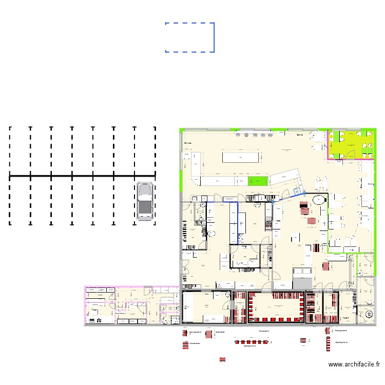Projet Euromaster sans couloir four au fond. Plan de 0 pièce et 0 m2