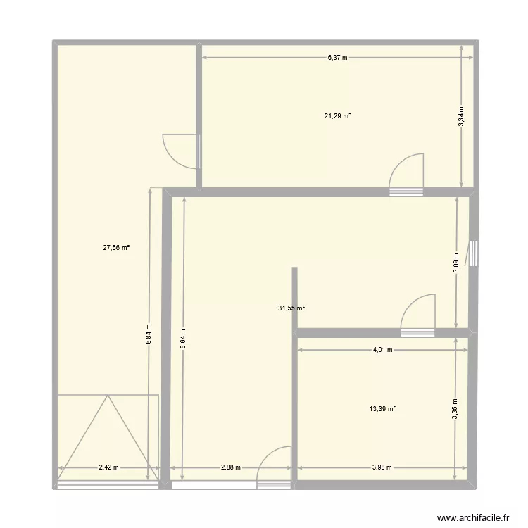 Maison La Fleche. Plan de 4  et 94 m²