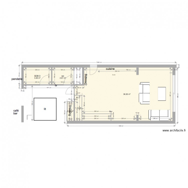 4020 1 Ch Kitch. Plan de 0 pièce et 0 m2