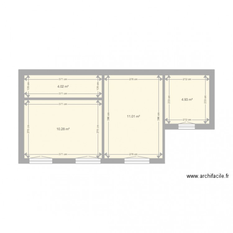 Hernad 8 13M 30m2 450cm amenagement. Plan de 0 pièce et 0 m2