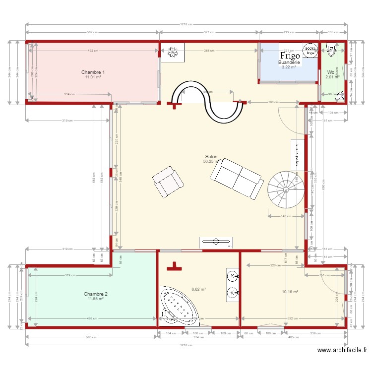 Maison Habitation ST CLAIR 3 Définitif Meublé 2. Plan de 0 pièce et 0 m2