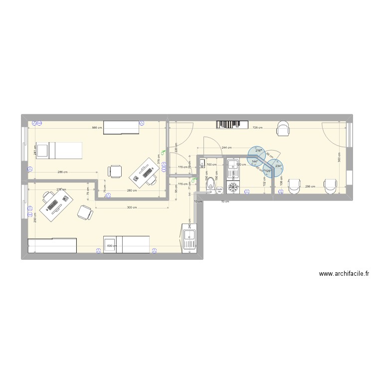 amenagement Brignais 2. Plan de 3 pièces et 54 m2