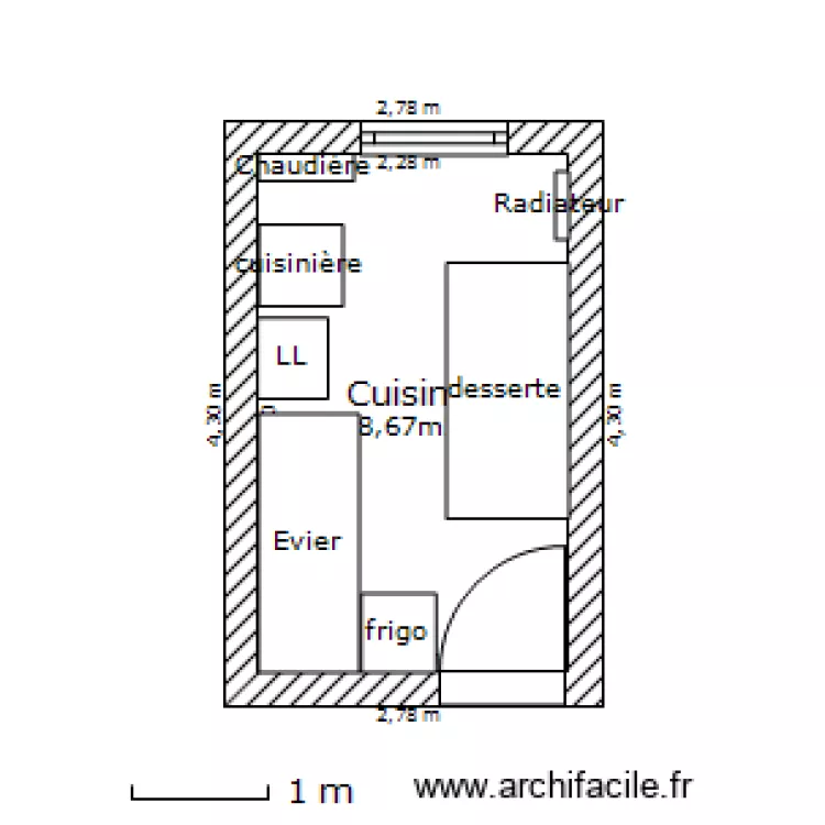 Cuisine. Plan de 