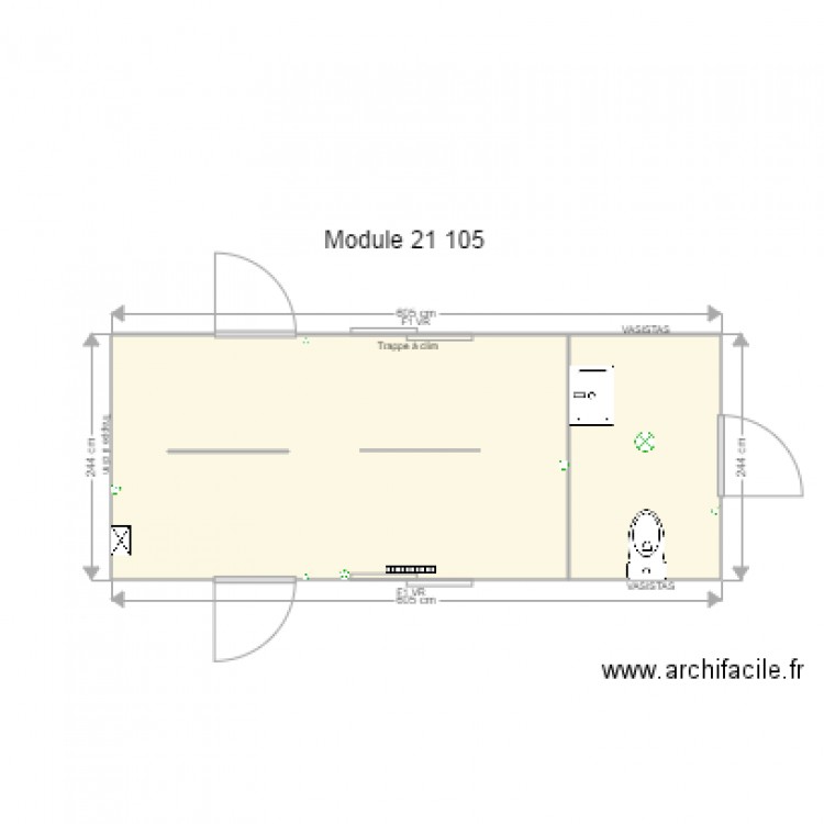 Module 21 105 . Plan de 0 pièce et 0 m2