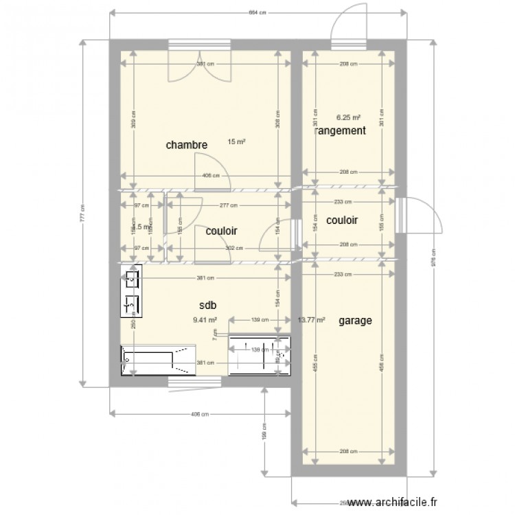 cuvelier extension . Plan de 0 pièce et 0 m2