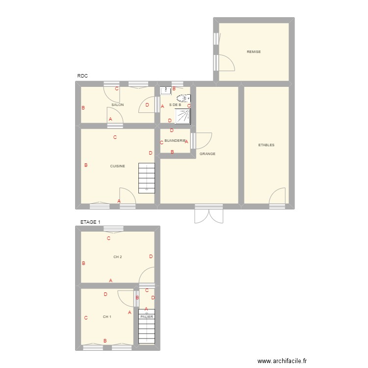 zwaan. Plan de 10 pièces et 84 m2